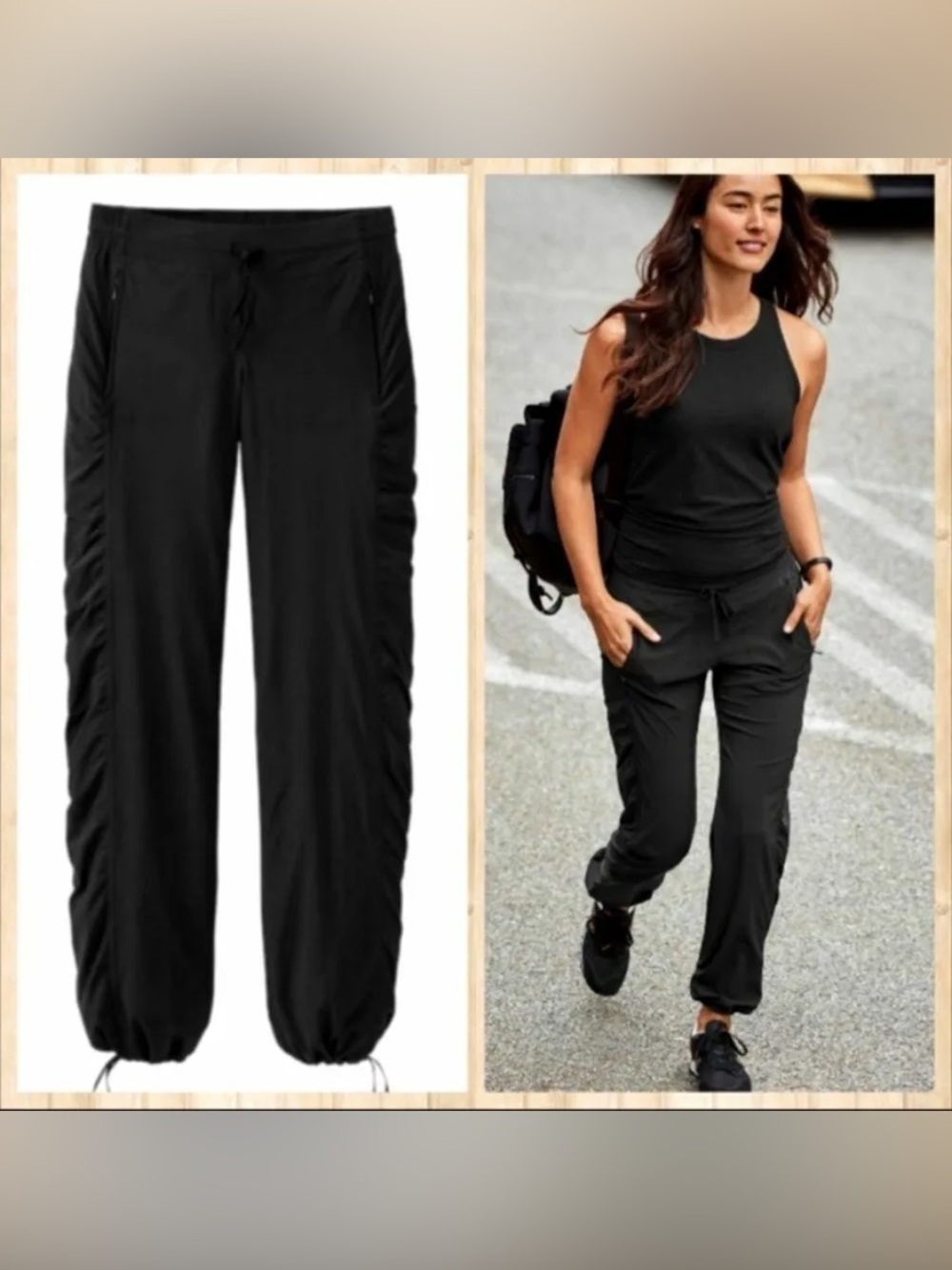 Athleta Black La Viva Pant Joggers Size 12
